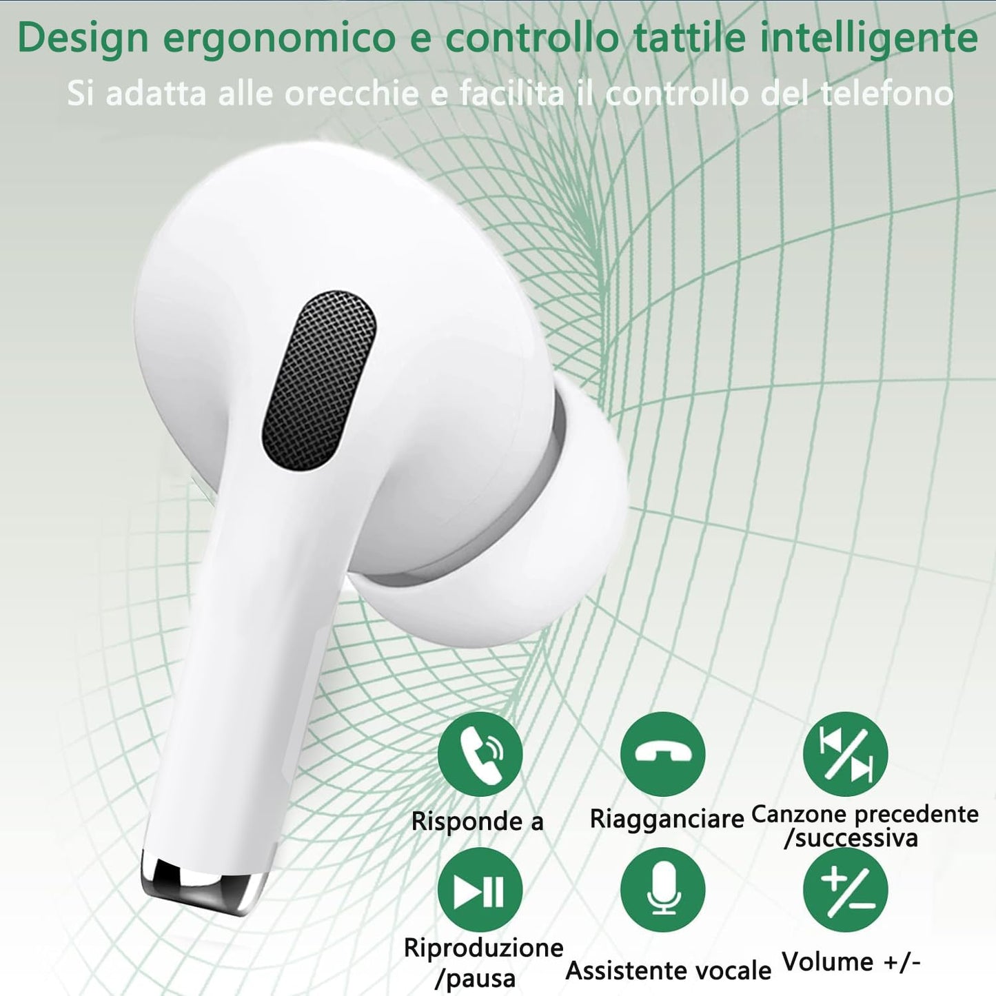 Ear Buds Wireless Earbuds AirBuds Pods 2026 New Bluetooth Headphones with Noise Reduction,in-Ear Ear Buds Sport Earphones IPX7 Waterproof Auto Pairing Fast Charging Headsets,for Android/IOS/AirPods