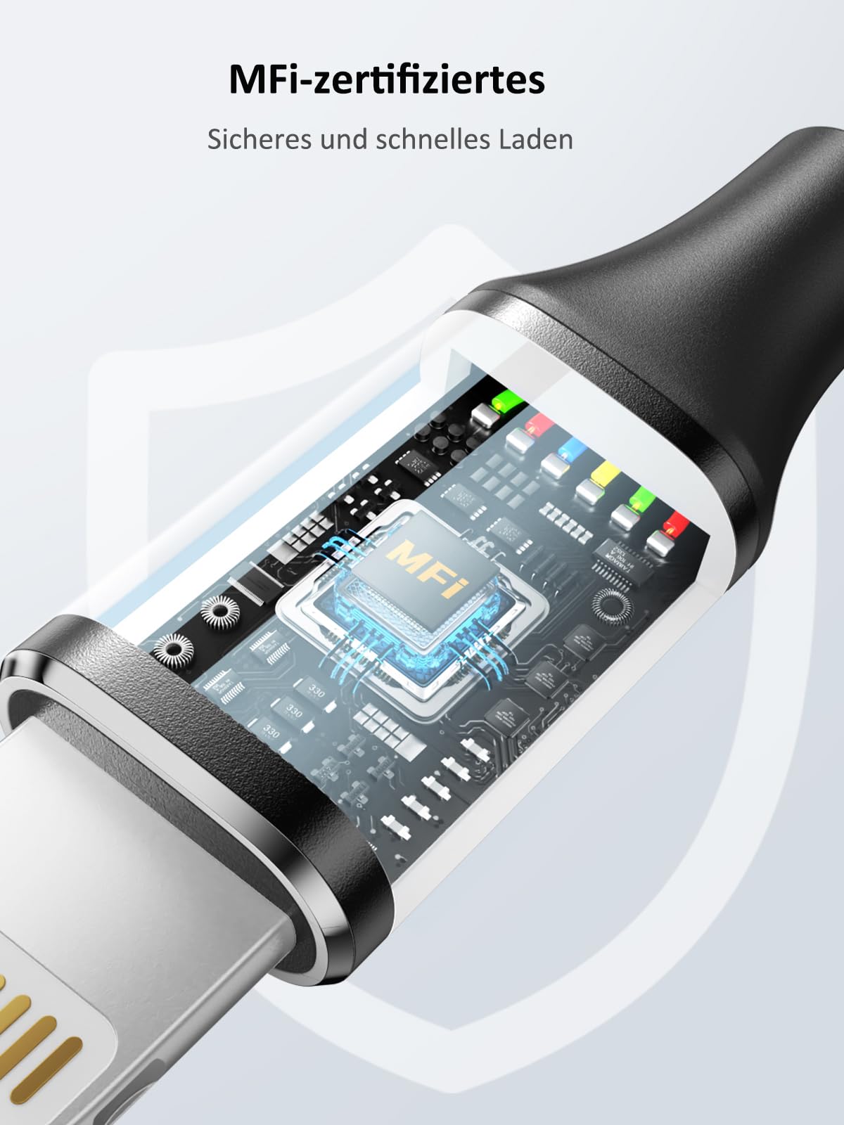 iPhone Charger Cable 2M, MFi Certified Lightning Cable Fast Charging iPhone Charger Nylon USB iphone Charging Cable Lead for iPhone 14 13 12 11 Pro Max XS XR X 8 7 6 Plus 5 SE,iPad