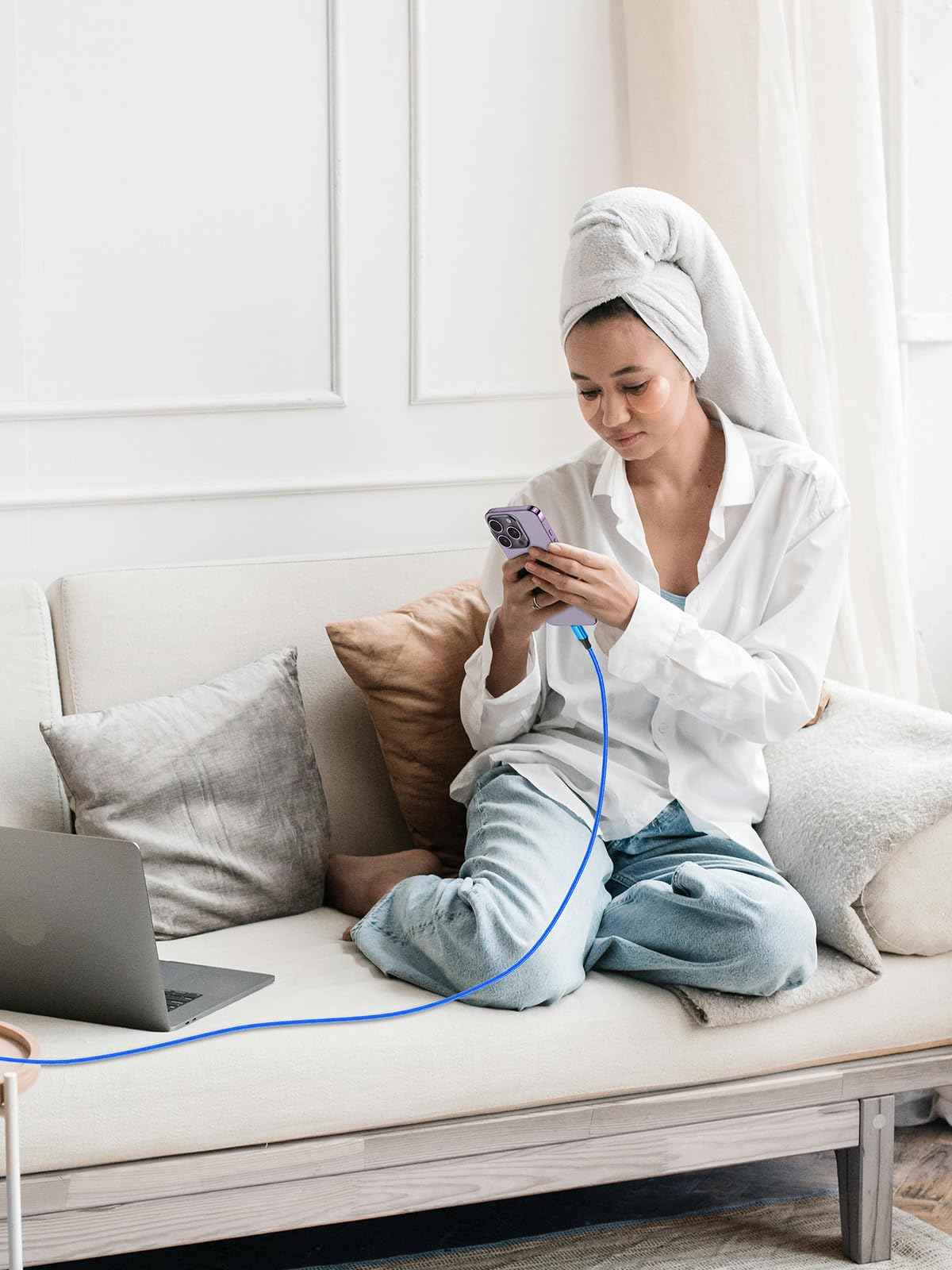 iPhone Charger Cable 2M, MFi Certified Lightning Cable Fast Charging iPhone Charger Nylon USB iphone Charging Cable Lead for iPhone 14 13 12 11 Pro Max XS XR X 8 7 6 Plus 5 SE,iPad